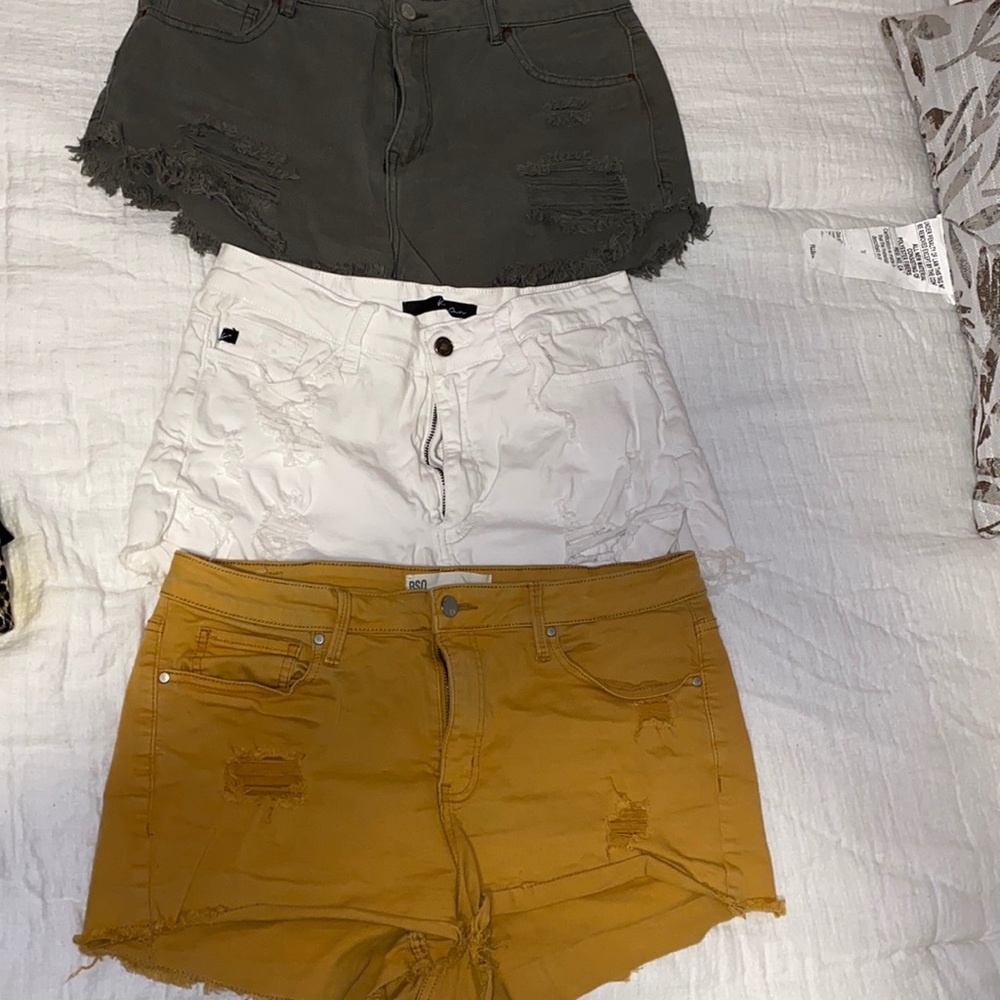 PacSun/KanCan/RSQ set of three pairs of shorts.
